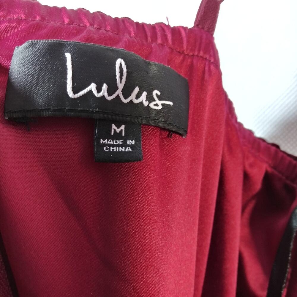 Lulus All About Love Wine Red Maxi Dress Event Size M - Picture 8 of 12